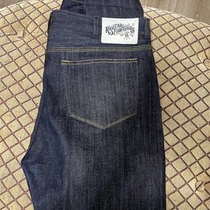 Railcar High Waist Raw Denim Jeans